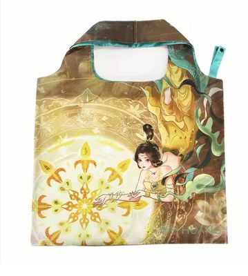 Grosir RPET polyester daur ulang kantong belanja besar tahan lama