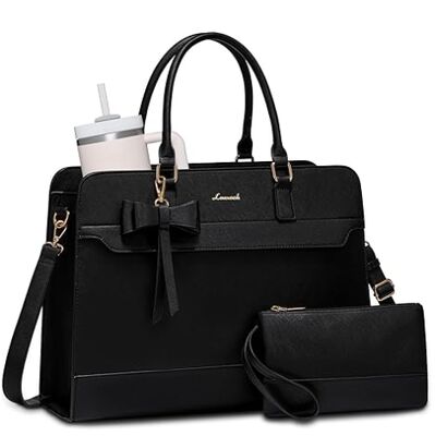 Tas Laptop Tote Bag untuk Wanita, Tas Kerja Kulit, Tas Guru Bisnis Waterproof, Tas Komputer Besar Tas Tas Kantong, Hadiah Kantor untuk Wanita