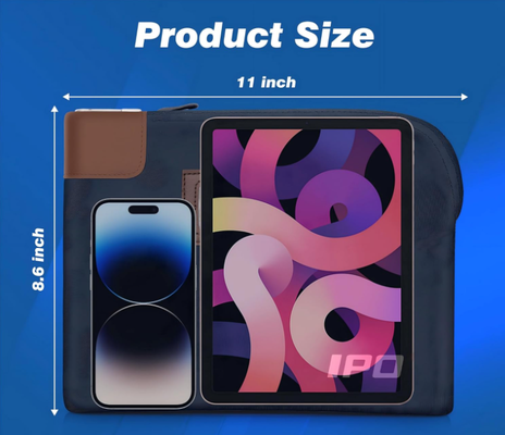 IPO Waterproof Cash Bag with Key Lock, 2 Pack Money Pouch Tas Deposit Bank, 11 x 8.6 Inch, Aksesoris Kunci Pria & Wanita Kantong untuk Uang Tunai, Kantong Uang Perjalanan Portable Melindungi Paspor, Barang Berharga