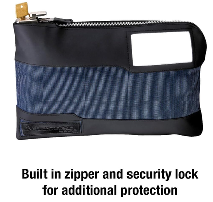 Master Lock Bag uang dengan kunci kunci dan ritsleting untuk uang tunai, 11-1/2 in.