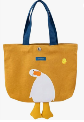 Tas Tote Canvas yang Cantik - Tas Tote Grafis untuk Makan Siang & Grocery