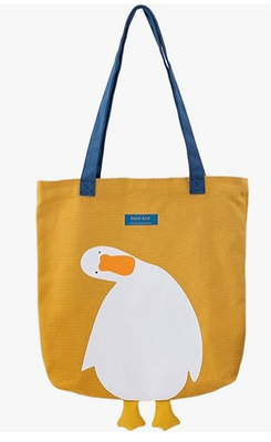 Tas Tote Canvas yang Cantik - Tas Tote Grafis untuk Makan Siang & Grocery