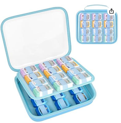 Set 4 Buku Audio Hard Case, Hanya Kotak | Tutup bening dan cangkang EVA mengatur beberapa set figur dalam kotak untuk pajangan dan perjalanan