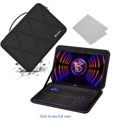 Hard EVA Protective Case untuk 16 inci MSI Raider GE68 HX 14V. kompatibel untuk 16 inci MSI Raider GE68 HX 14V,MSI Vector 16 HX A14V/A13V, Anti-Shock Case Notebook Bag