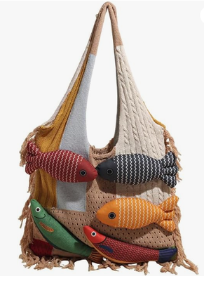 Tas perjalanan gaya bohemian untuk wanita kantong tenun berkapasitas besar liburan pantai kantong tote pantai tas gantungan