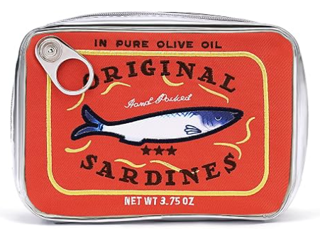 Cessfle Kaleng Sardines Makeup Bag, lucu Sardine Tin Fish Tas Kosmetik, Creative Cute Makeup Bag Kawaii Pencil Case Bag, Coquette Make Up Bag untuk Wanita