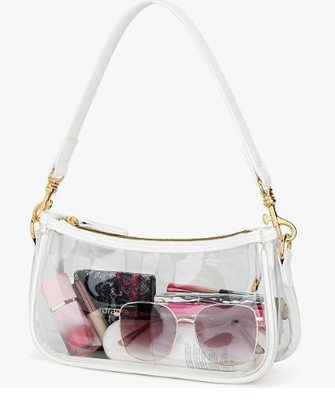 Tas Selempang Mini Hitam Kecil Wanita, Penutup Ritsleting Tas Bahu Imut | 2 Tali Lepas Pasang, Tas Ketiak Retro, Tas Selempang Klasik, Tas Tangan Wanita