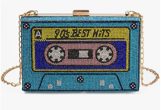 Wanita Retro Crossbody Tas Rhinestone Fun Unik Evening Clutch Tas untuk Wanita