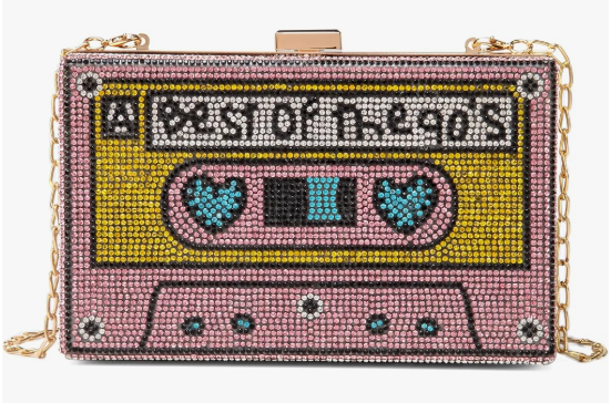 Wanita Retro Crossbody Tas Rhinestone Fun Unik Evening Clutch Tas untuk Wanita