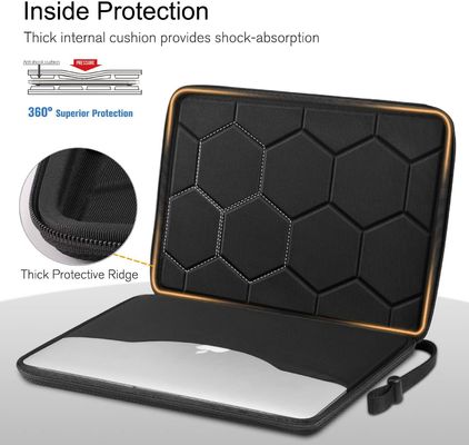 Air tahan EVA Laptop Sleeve 13 Inch Kasus pelindung dengan tahan lama 1680d Polyester permukaan untuk aman membawa