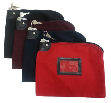 Tas Bank Ritsleting Nilon 70D Tahan Debu Logo Embossing Dompet Koin Ritsleting