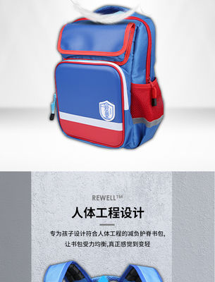 Shockproof School Waterproof Backpack Bag 600D Polyester Nylon Pu Kulit Tas ransel sekolah waterproof Mengurangi stres Perlindungan reflektif sisi memiliki tas cangkir air