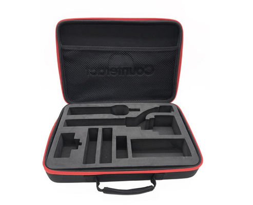 Warna Hitam 900D Polyester EVA Hard Shell Case Hand Carrying Rubber Patch
