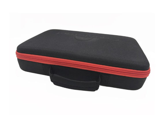 Warna Hitam 900D Polyester EVA Hard Shell Case Hand Carrying Rubber Patch