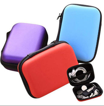 Warna Hitam Poliester 600D Portabel Travel Ritsleting Pelindung Cangkang Keras Kecil EVA Case