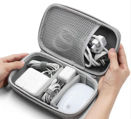 Kasus Kantong Earphone Mini Tahan Air Lapisan Beludru Logo Embossing