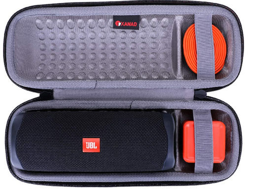 Hard Shell Portable EVA Jbl Flip 4 Case Bahan Lembut Velet Inside