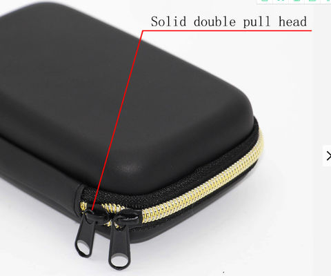 Portable 1800D Polyester EVA Pelindung Kasus Ritsleting Tas Hitam