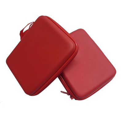 Tas Penyelenggara Elektronik EVA Warna Merah Penutupan Ritsleting 30X16X3cm