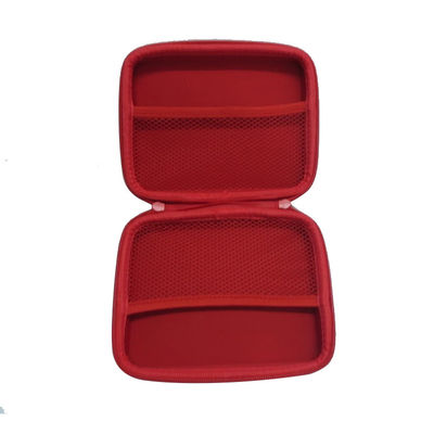 Tas Penyelenggara Elektronik EVA Warna Merah Penutupan Ritsleting 30X16X3cm