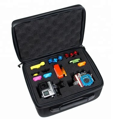 ISO9001 Ritsleting Busa Kasus Alat EVA Hard Shell 5mm Gopro Kamera Kasus