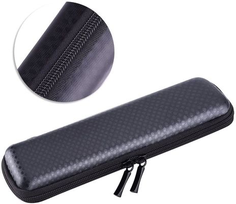 Kantong Pensil Kasus Keras EVA 3D Hitam 1800D Polyester PU Leather