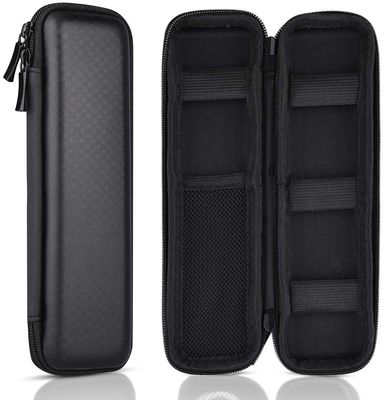 Kantong Pensil Kasus Keras EVA 3D Hitam 1800D Polyester PU Leather
