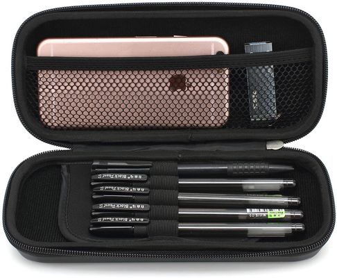 EVA Pencil Case Polyester tahan lama dan PU Konstruksi Kulit dengan lapisan kain lembut dan beberapa kompartemen interior