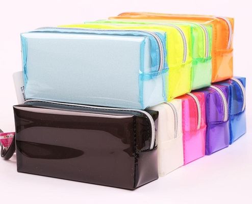 Kantong Pena Transparan EVA Pvc Tempat Pensil Plastik Keras Dengan Kompartemen