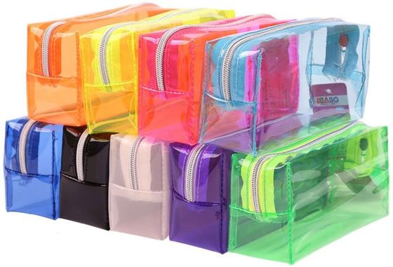 Kantong Pena Transparan EVA Pvc Tempat Pensil Plastik Keras Dengan Kompartemen