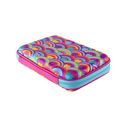 Custom EVA Pencil Case Portable Zipper Design Ringan tahan lama digunakan kembali Eco Friendly Kantong penyimpanan alat tulis untuk anak-anak dan siswa