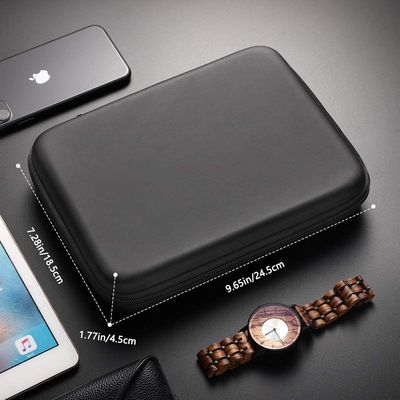 CE 1680D Polyester EVA Watch Carry Case, Logo Cetak Layar Sutra