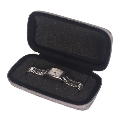 Kulit Portabel Kasus Jam Tangan EVA Mewah 14.5 * 8 * 6 CM Ritsleting Tunggal