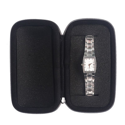 Kulit Portabel Kasus Jam Tangan EVA Mewah 14.5 * 8 * 6 CM Ritsleting Tunggal