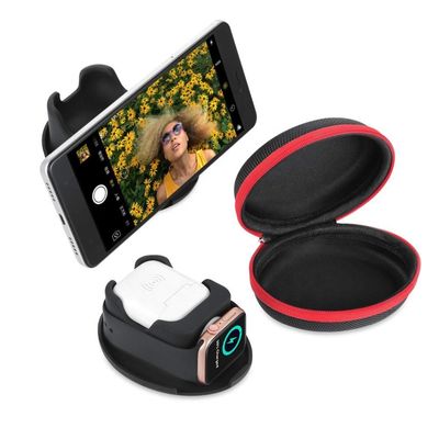 Portable Pu Leather EVA Watch Case Crush Proof Untuk Apple Airpods