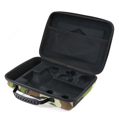 Kamuflase Warna EVA Hipervolt Kasus Pengangkut Dengan Genggaman Webbing EVA Pistol Pijat Otot Kasus Pengangkut Shockproof Dustproof