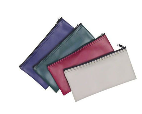 Tas Bank Zipper yang dapat disesuaikan tersedia dalam berbagai ukuran terbuat dari PVC dan kulit yang cocok untuk setoran uang tunai