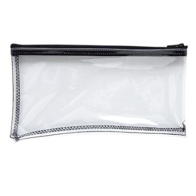 PVC bening Zipper Tas Bank Waterproof Tas Deposit Ukuran kustom Tersedia untuk Cek Bank Kartu ID dan Penyimpanan Alat tulis