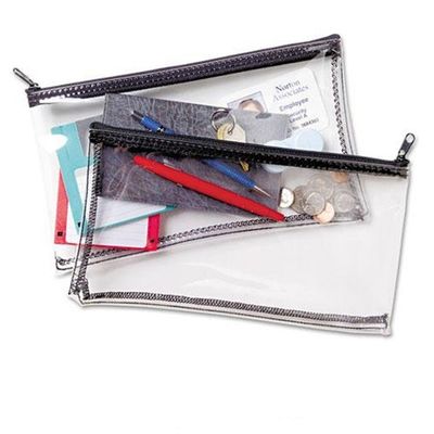 PVC bening Zipper Tas Bank Waterproof Tas Deposit Ukuran kustom Tersedia untuk Cek Bank Kartu ID dan Penyimpanan Alat tulis
