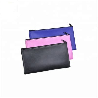 Tas Bank Zipper tahan lama terbuat dari PVC Kulit PU Material bening Vinyl Laminated Waterproof Ukuran yang disesuaikan dengan Logo Printing
