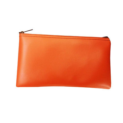 Vinyl 11x6 Inch Zipper Bank Bags Logo Pencetakan Transfer Panas