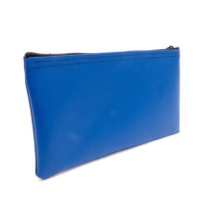 Vinyl 11x6 Inch Zipper Bank Bags Logo Pencetakan Transfer Panas