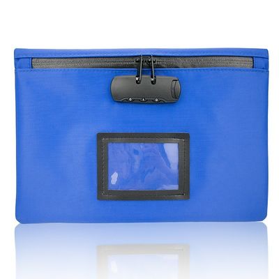 Polyester ODM Multi Function Zipper Bank Bags Dapat Digunakan Kembali Dengan Jendela ID