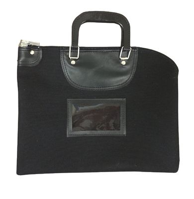 Tas Bank Ritsleting Kanvas 11X6 Inch
