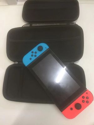 Velvet Lining Metal Zipper Menarik EVA Travel Case Untuk Switch Lite