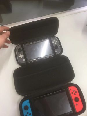 Velvet Lining Metal Zipper Menarik EVA Travel Case Untuk Switch Lite
