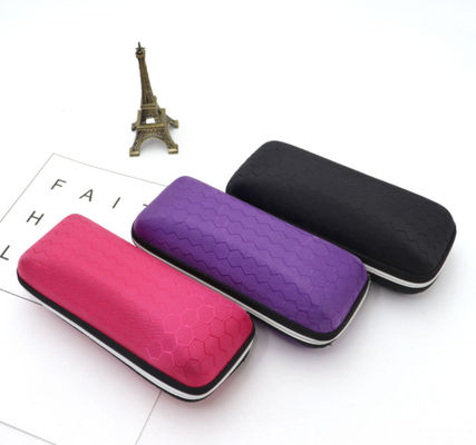 Zipper PU Velvet EVA Hard Shell Carrying Case Untuk Penyimpanan Kacamata