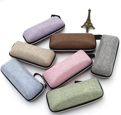 Zipper PU Velvet EVA Hard Shell Carrying Case Untuk Penyimpanan Kacamata