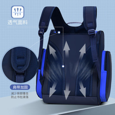 Shockproof Sekolah Waterproof Tas ransel 600D Polyester Nylon Pu Kulit
