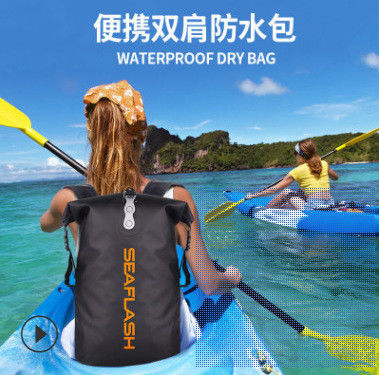 IP65 Waterproof PVC Tarpaulin Beach Bag Backpack Amazon Hot sales Pabrik Outdoor Waterproof Hiking Swimming Beach Backpack Bag